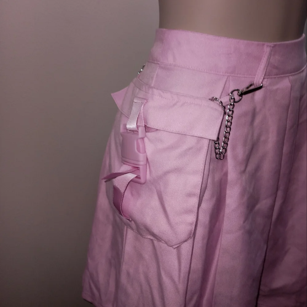 Hot topic pastel pink Gothic pleated skirt